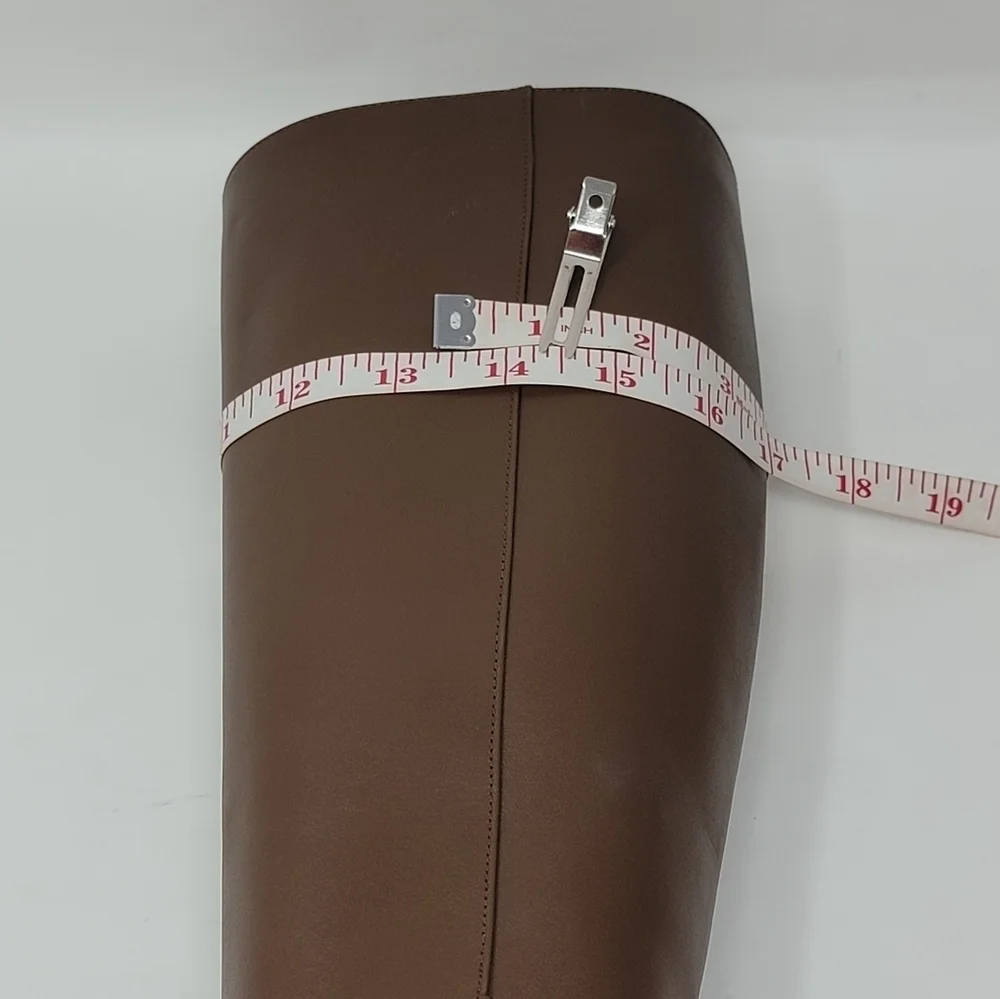 Stuart Weitzman Rider Knee Brown Boots Leather S6801 Women's Size 5 B New